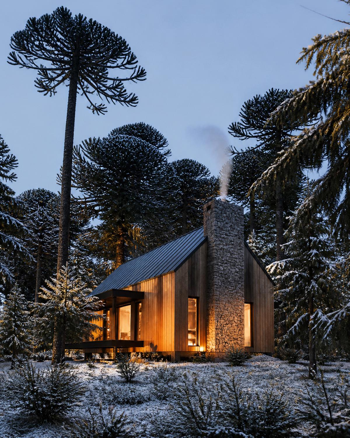 Modelo Forest Cabin — casa contemporânea na serra
